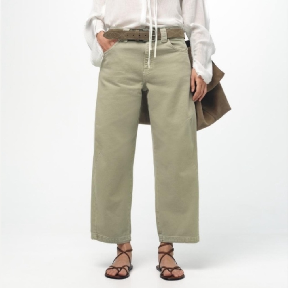 Zara Cropped Barrel Jeans-14